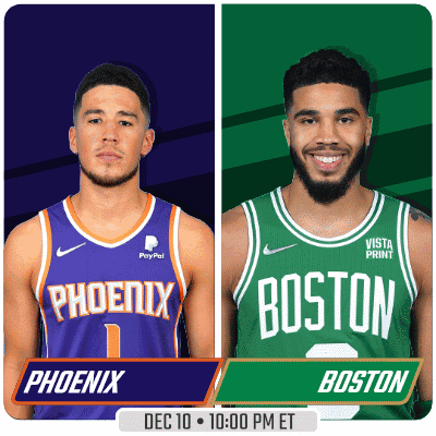 Flyer For Basketball Game Phoenix Vs Boston GIF