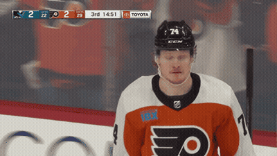 Flyers Mascot Holding Scarf In Front Of Crowd GIF