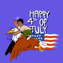 Flying American Eagle Fourth Of July GIF