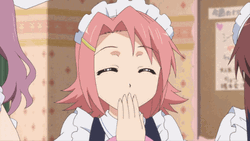 Flying Anime Heart Kiss  GIF