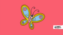 Flying Butterfly Animation Flower GIF 