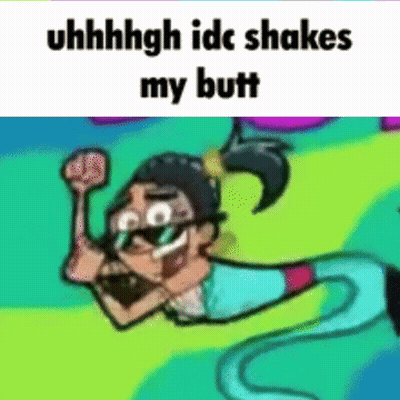 Flying Cartoon Saying Uhhhgh Idc Shakes Butt GIF