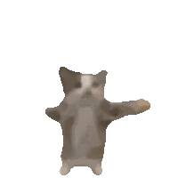 Flying Cat With Outstretched Arms Sticker