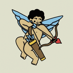 Flying Eros Cupid Arrow GIF