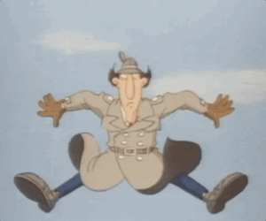 Flying Inspector Gadget GIF