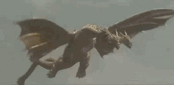 Flying King Ghidorah GIF