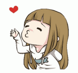 Flying Kiss Centilia Sticker GIF