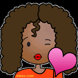 Flying Kiss Lady Clip Art GIF