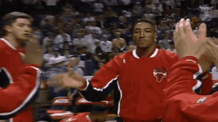 Flying Kiss Scottie Pippen GIF