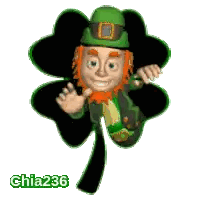 Flying Leprechaun Through Clover Chia236 Below Sticker