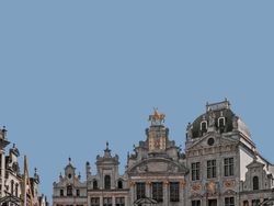 Flying Man With Umbrella Animation GIF