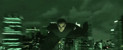 Flying Neo In City GIF