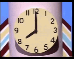 Flying Rocket Clock GIF