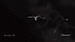 Flying Spaceship Going To Landing GIF