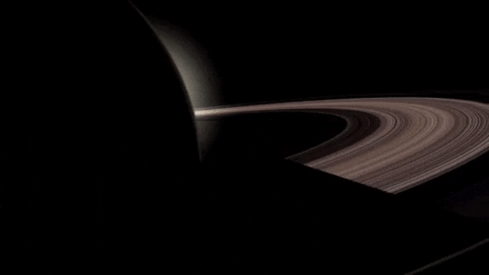 Flying Through The Rings Of Saturn GIF