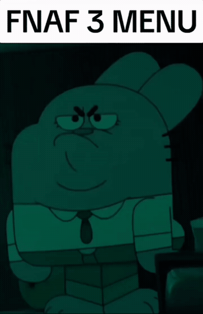FNAF 3 Menu Poster Cartoon Character Mouth Open GIF