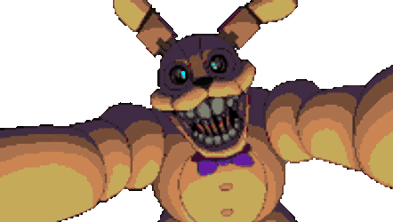 Fnaf Into The Pit Yellow Rabbit Normal Jumpscare Sticker GIF