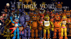 Fnaf Jumpscare All Characters Thank You GIF