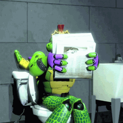 Fnaf Security Breach Montgomery At The Toilet GIF