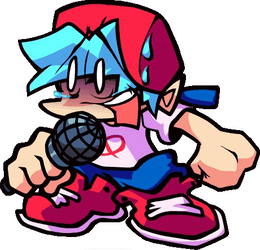Fnf Boyfriend Shock While Holding Mic And Mouth Wide Open GIF