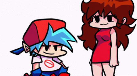 Fnf Girlfriend Hugging Boyfriend GIF