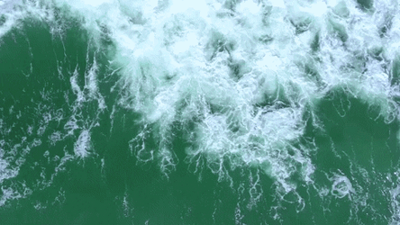 Foamy Waters Gushing Blue Wave GIF