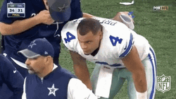Focused Dallas Cowboys Watching The Game GIF