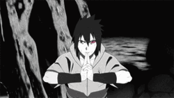 Focused Sasuke Uchiha Eye Trick GIF