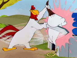 Foghorn Leghorn Slapping Barnyard Dawg GIF