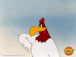 Foghorn Leghorn Speaking During Thunderstorm GIF