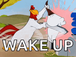 Foghorn Leghorn Wake Up GIF