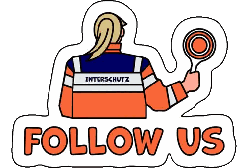 Follow Us Sticker Woman In Uniform Sticker