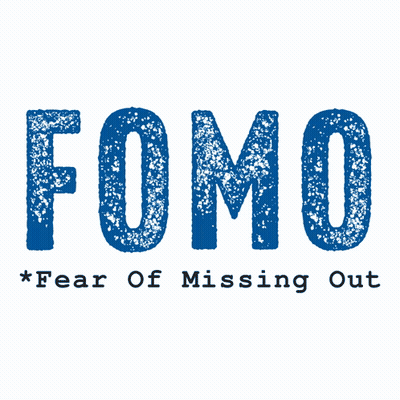 FOMO Fear Of Missing Out Logo GIF
