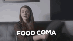 Food Coma Eating Too Much Turkey Dinner GIF