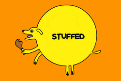 Food Coma Over Eating Puppy Animation GIF