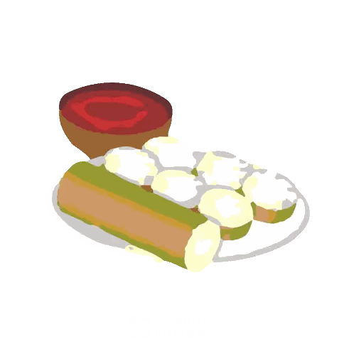 Food Plate With Ketchup Sticker