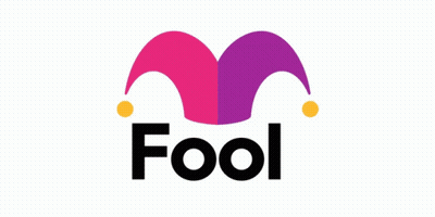 Fool Logo With Purple And Red Jester Hat GIF