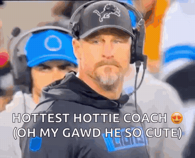 Football Coach With Headphones And Lion Hat GIF