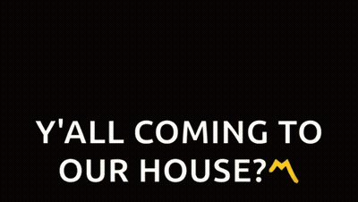 Football Field Saying Y'all Coming To Our House GIF