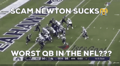 Football Field Scam Newton Sucks Worst QB In The NFL GIF