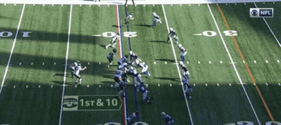 Football Field With 1St & 10 Sign GIF