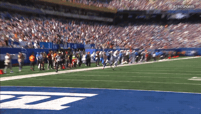Football Field With CBS Sports Logo GIF