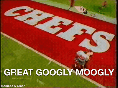 Football Field With Chiefs In White GIF