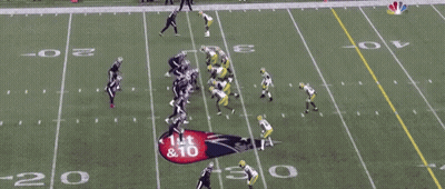 Football Field With Number 30 On Sideline GIF