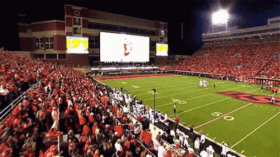 Football Field With Number 50 On Grass GIF