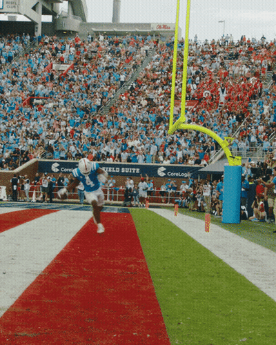 Football Field With Yield Suite Sign GIF