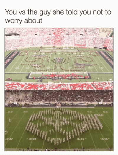 Football Field You Vs The Guy She Told You Not To Worry About GIF