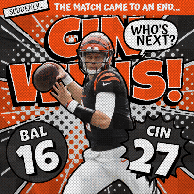 Football Game Ad With Bal 16 And Cin 27 GIF