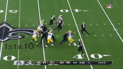 Football Game At 1St And 10 Yard Line GIF