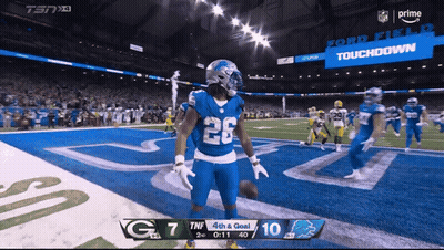 Football Game At Ford Field Score 10 To 7 GIF